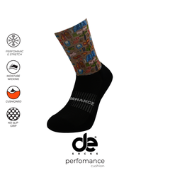 Αθλητικές κάλτσες για τρέξιμο με εκτύπωση Adventure Trail Socks