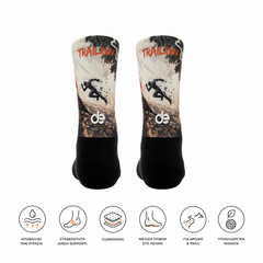 Sports socks for running with BytePattern print