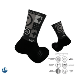 Running socks with YK Crew Print