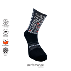 Sports socks for running with BytePattern print