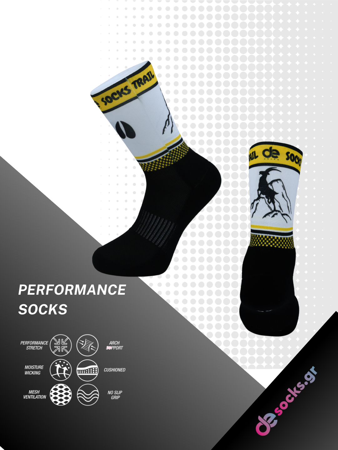 desocks Printed Performance Running Κάλτσες Goat 1.14