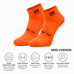 Αθλητικές κάλτσες για τρέξιμο & τριάθλο desocks ThinFast Orange