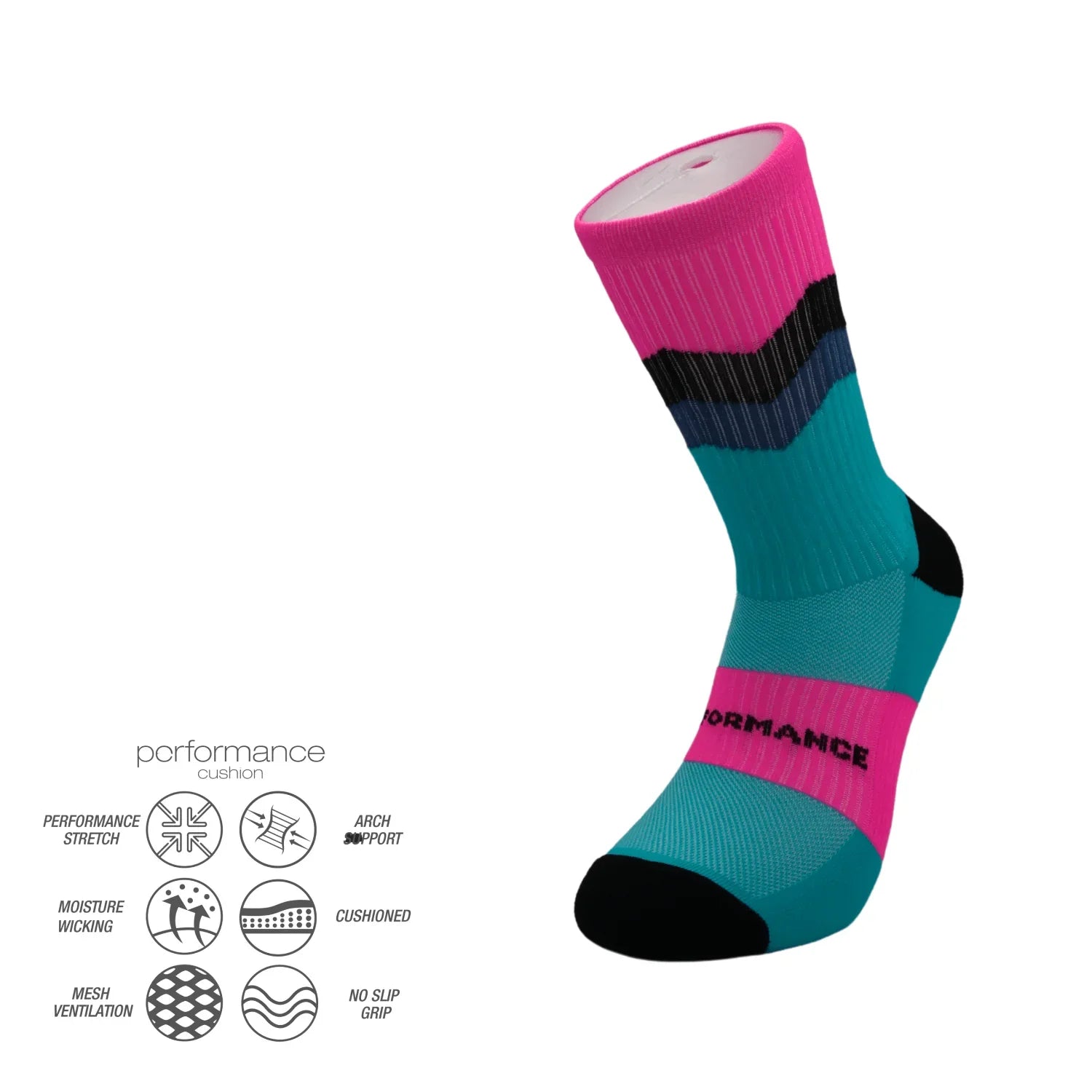 Performance κάλτσα τρεξίματος desocks με εργονομικό σχεδιασμό, απορρόφηση κραδασμών και τεχνολογία moisture wicking για καθημερινή χρήση.