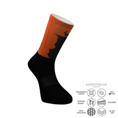 Lost Goat Printed Crew Running Socks