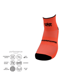 Αθλητικές κάλτσες για τρέξιμο short crew Coral