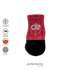 Short Crew Flowcut Running Sports Socks