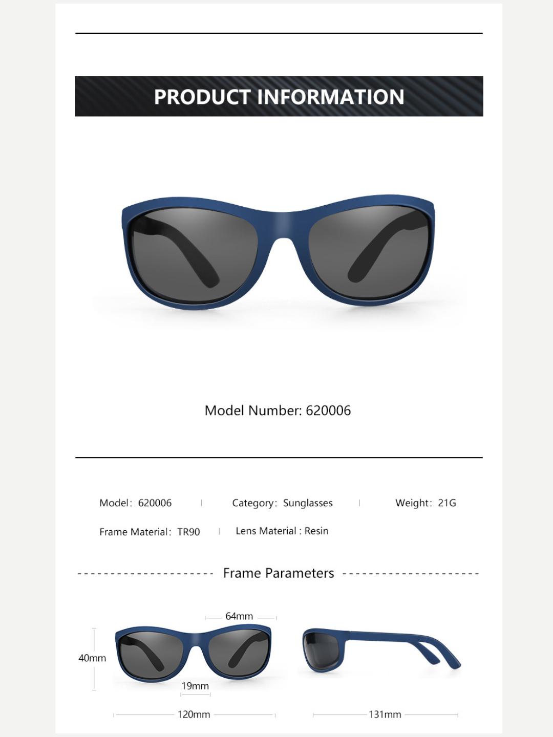 ZENOTTIC TR-90 Flexibled Polarized Sunglasses