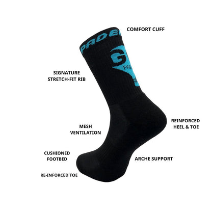 deoscks Κάλτσες Padel Socks Crew Black/ Blue