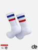 France Retro Tennis Style Mid High Socks