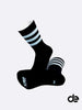 Kids Three Stripes Retro Style Mid High Socks