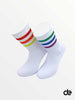 Κάλτσα Multi Colored Stripes Tennis Style Mid High