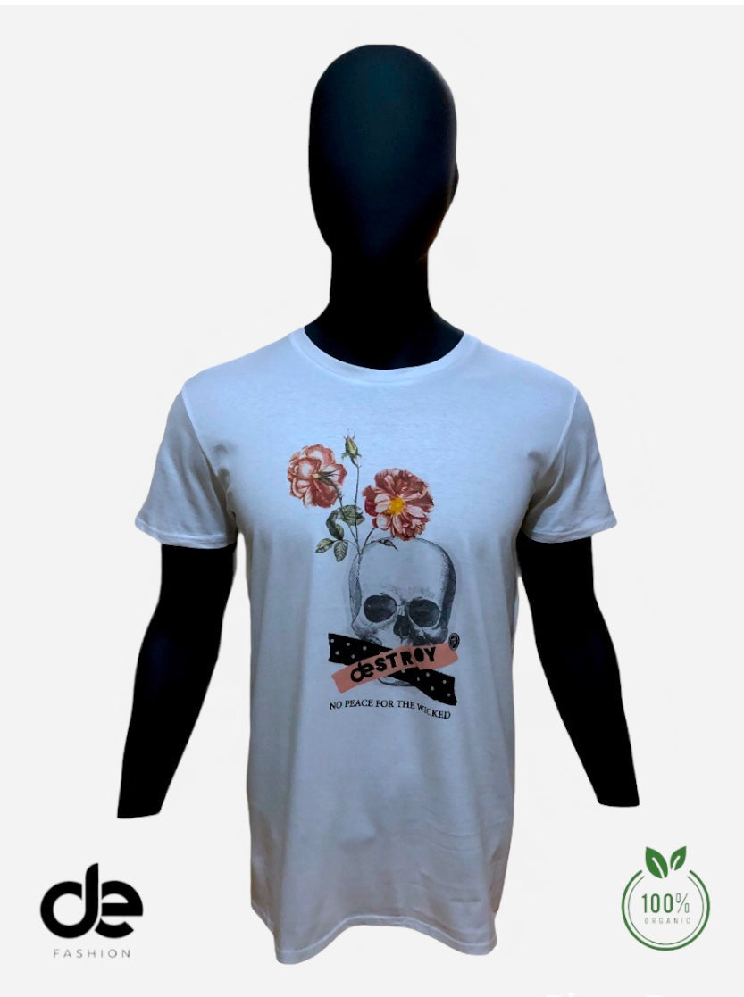 T-Shirt Skull  100% Organics Cotton - desocks