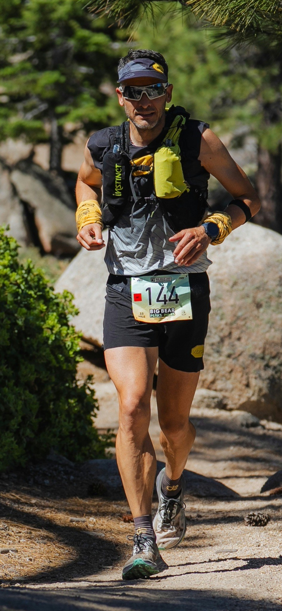 Trail runner wearing DeSocks performance socks